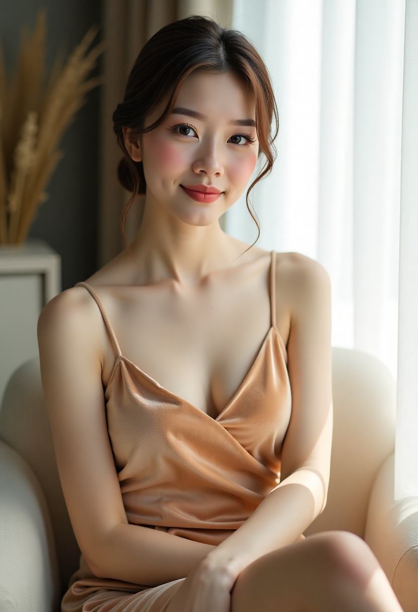 女主角窗边剧照